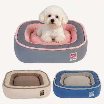 Lavish Pet Bed Removable & Washable Cover Cushion Grey L